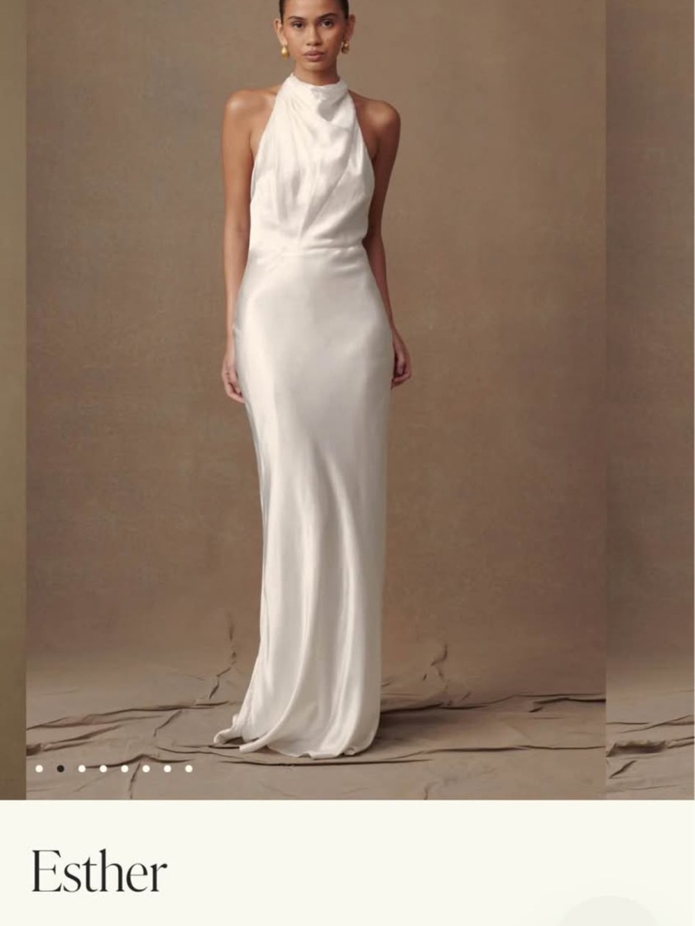 Meshki Iridescent Satin Cowl Maxi Dress- never worn, medium.